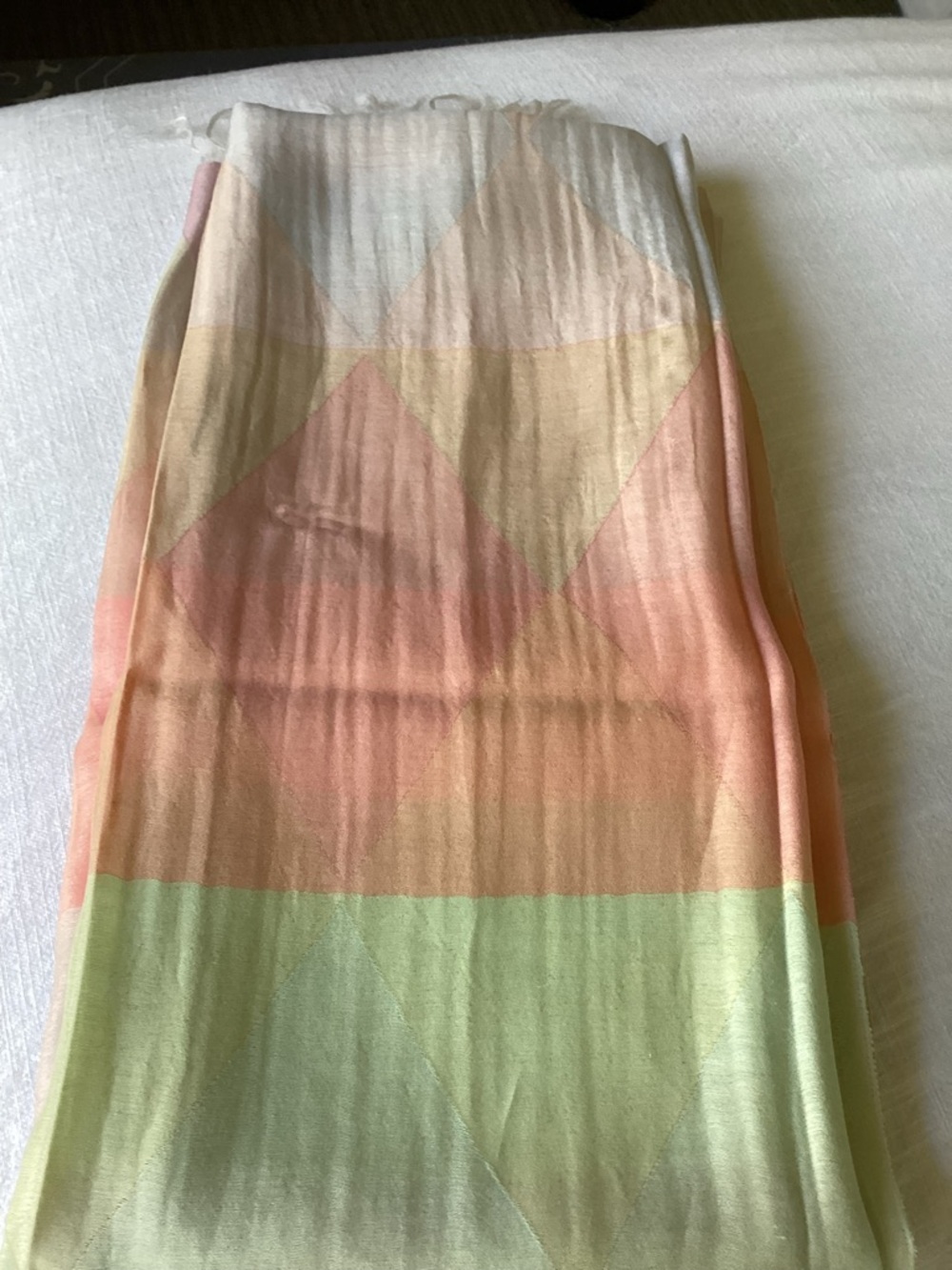 Peruvian Connection Sorbetto Shawl Sunset Cotton Silk Lightweight Wrap Scarf NWT - Picture 14 of 15